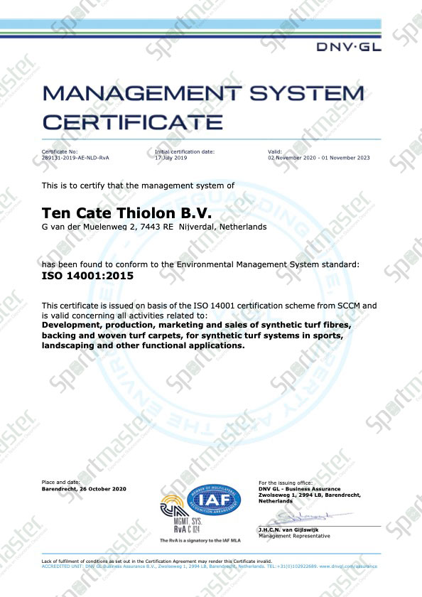 Certificate-ISO-14001-TenCate-2023