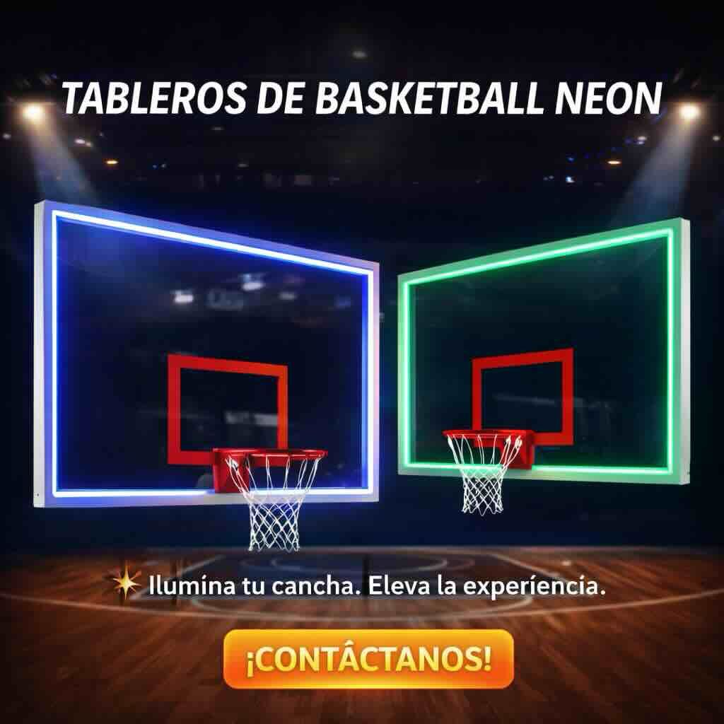 Tablero de Basquetbol LED Profesional | Iluminados y Neon para Canchas